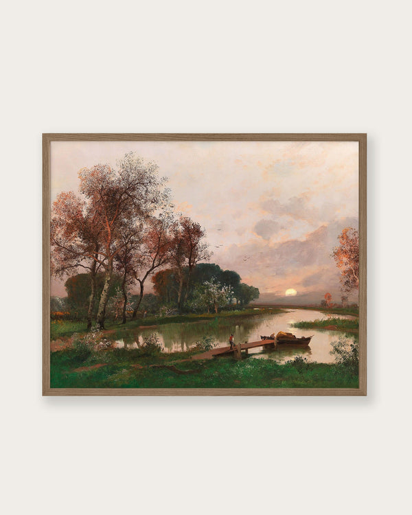 "A Landscape on the Pond" Art Print - Lone Fox