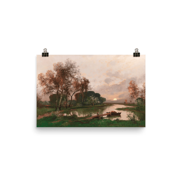 "A Landscape on the Pond" Art Print - Lone Fox