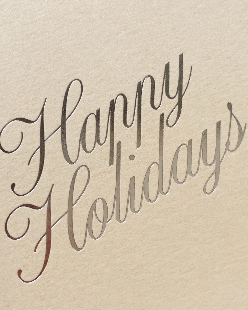 "Happy Holidays" Foil Stamped Card