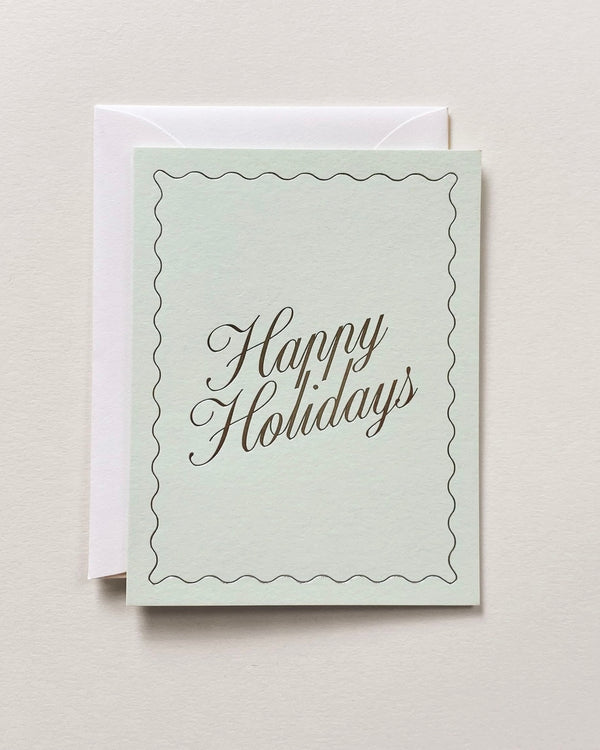 "Happy Holidays" Foil Stamped Card