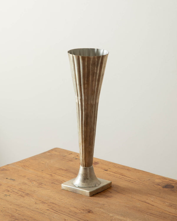 Abigail Pewter Fluted Vase - Lone Fox