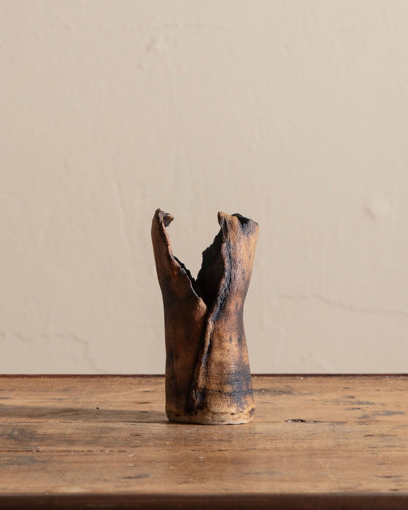 Abstract Brown/Black Organic Edge Vase - Lone Fox