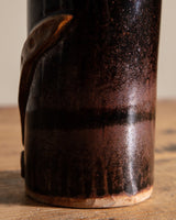 Abstract Foliage Studio Pottery Vase, Signed - Lone Fox