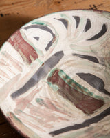 Abstract Hand Painted Studio Serving Dish, Signed - Lone Fox