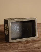 Abstract Studio Pottery Rectangle Pedestal Vase, 1970s - Lone Fox