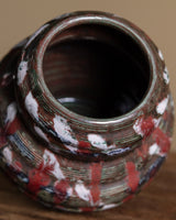 Abstract Studio Pottery Rounded Vase, American, 1970's - Lone Fox