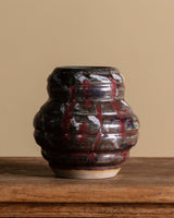 Abstract Studio Pottery Rounded Vase, American, 1970's - Lone Fox