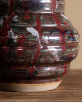 Abstract Studio Pottery Rounded Vase, American, 1970's - Lone Fox
