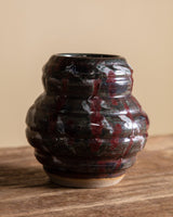 Abstract Studio Pottery Rounded Vase, American, 1970's - Lone Fox