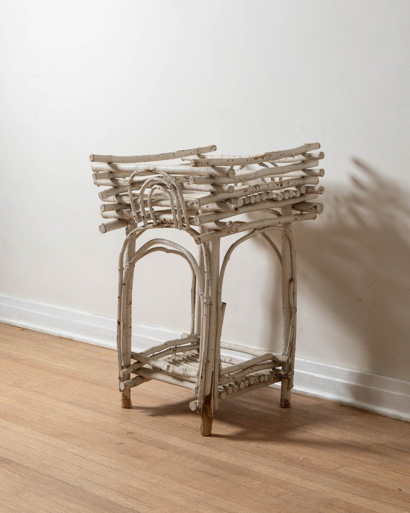 woven plant stand with legs Adirondack Twig Plant Stand – Lone Fox