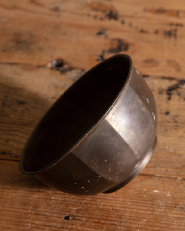 Aged Brass Faceted Bowl - Lone Fox