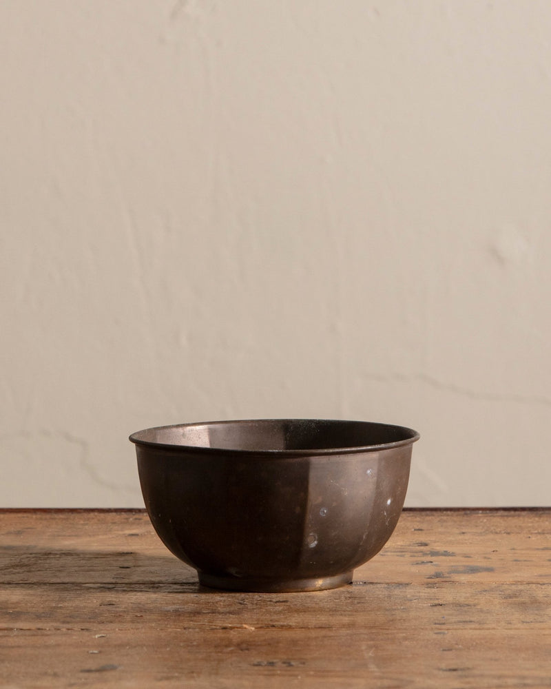 Aged Brass Faceted Bowl - Lone Fox