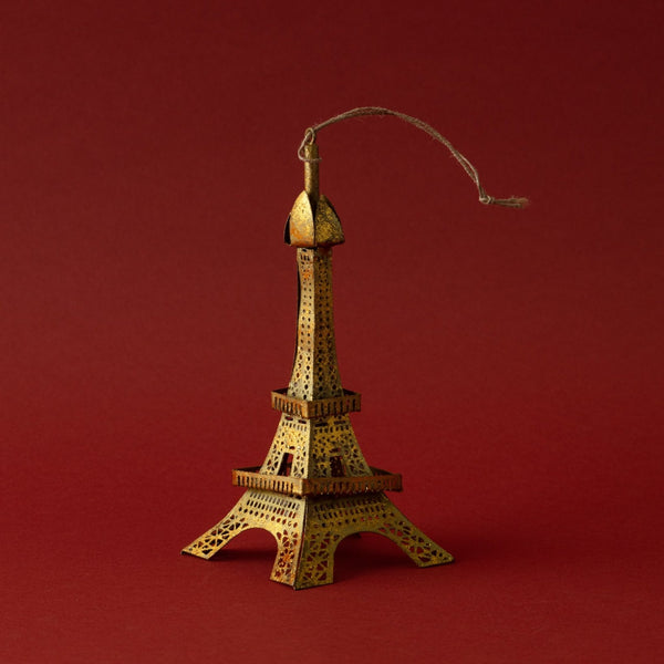 Aged Gold Eiffel Tower Ornament – Lone Fox