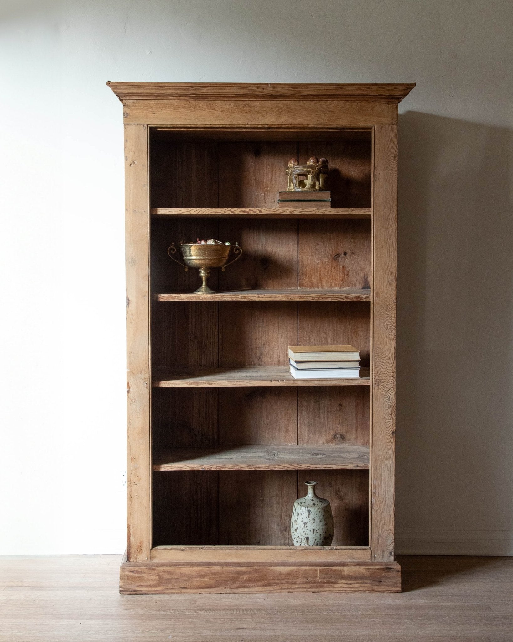 Aged Pine Bookcase - Lone Fox