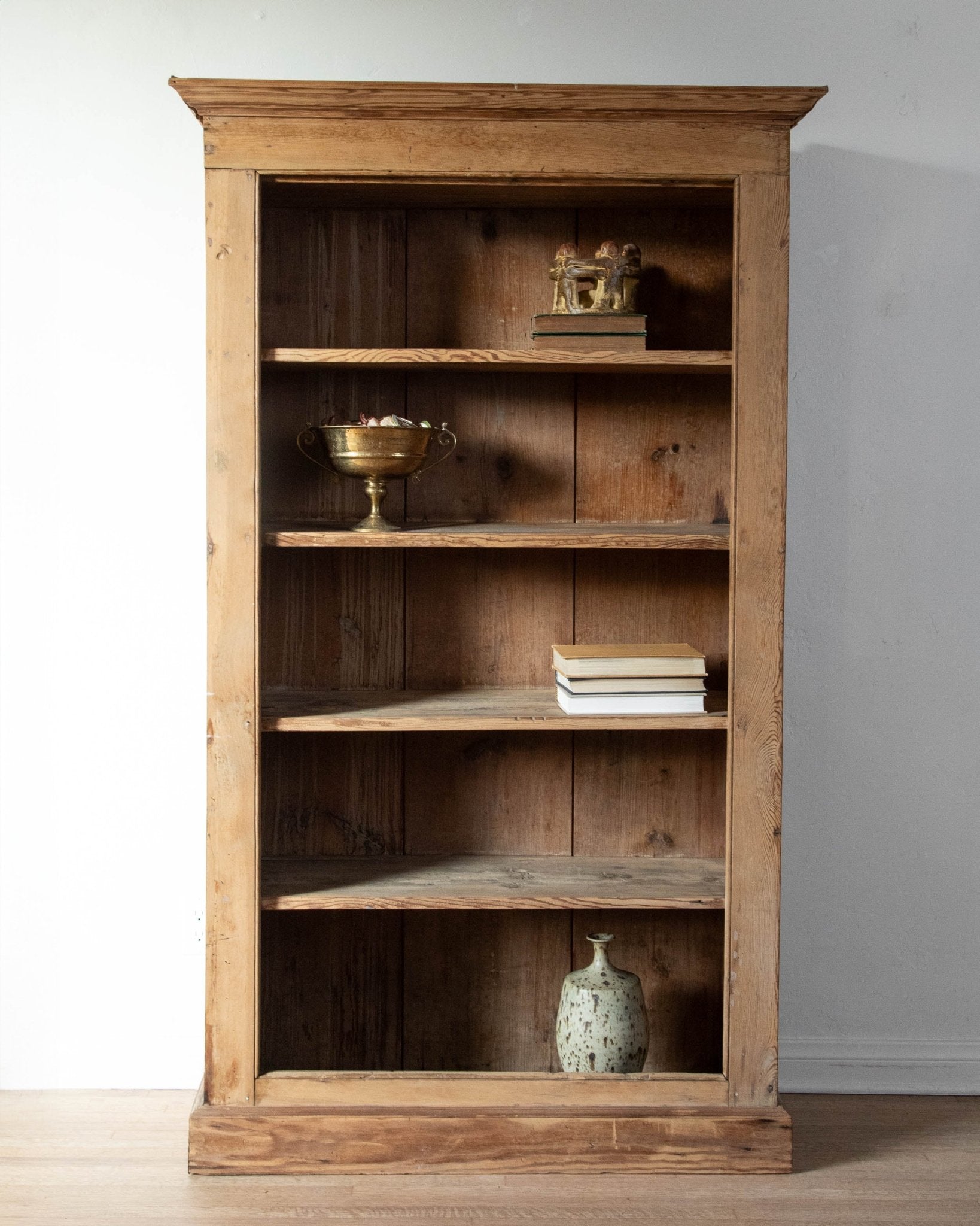 Aged Pine Bookcase - Lone Fox