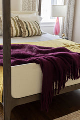 Alpaca & Merino Wool Throw - Plum - Lone Fox