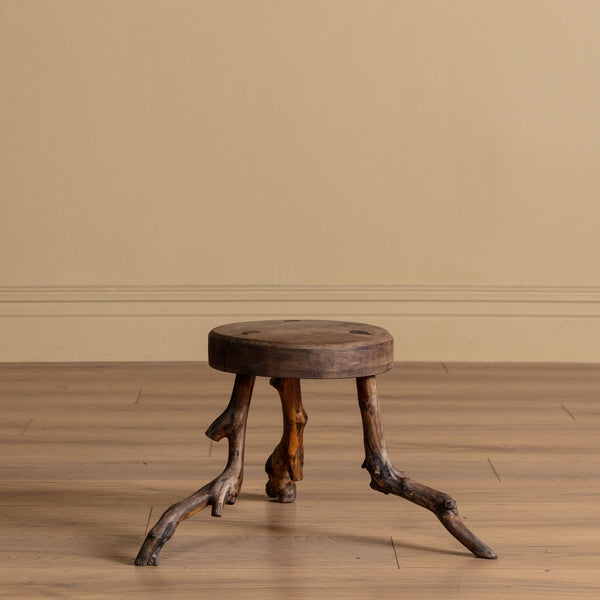 Alpine Vine Wood Stool, Switzerland, 1960s – Lone Fox