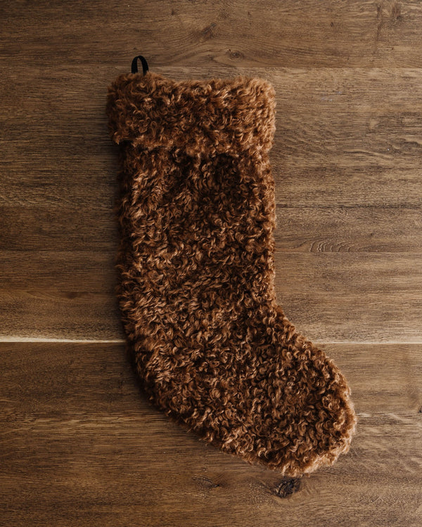 Amber Curly Sherpa Stocking - Lone Fox