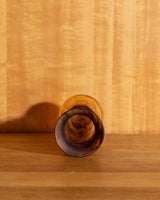Amber Smokey Glass Faceted Vase - Lone Fox