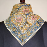 Amber Vine Kalamkari Cotton Bandana - Lone Fox