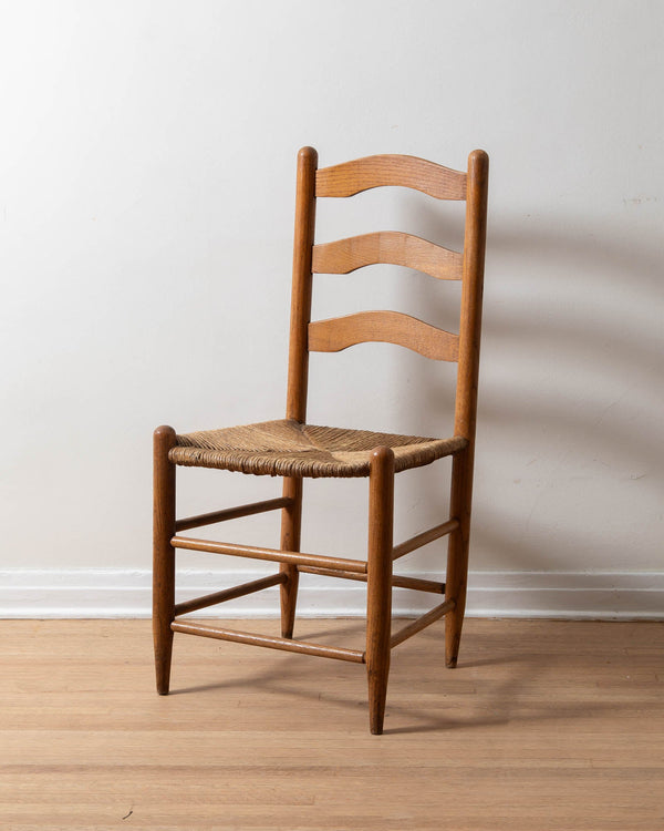 Americana Oak & Rush Shaker Chair - Lone Fox