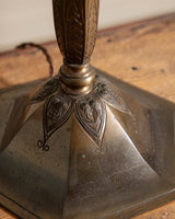 Amsterdam School Brass Table Lamp, Netherlands, 1910's - Lone Fox