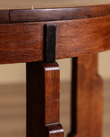 Amsterdam School Dutch Art Deco Oak Side Table, Netherlands, 1920s - Lone Fox