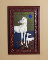"Anjos" Mixed Media on Wood Panel by Roger, 2026 - Lone Fox