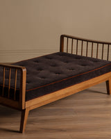 Antimott Beech & Chenille Daybed by Wilhelm Knoll, 1950's - Lone Fox