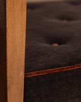 Antimott Beech & Chenille Daybed by Wilhelm Knoll, 1950's - Lone Fox