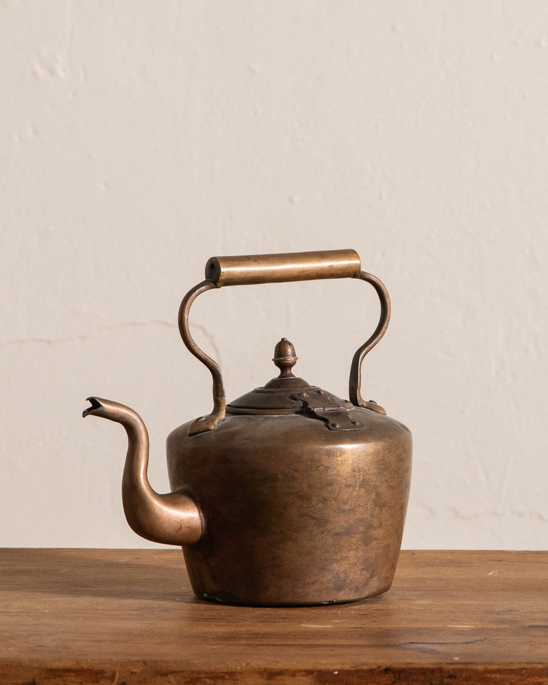 Antique Copper Teapot with Handle - Lone Fox