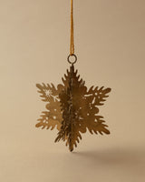Antique Gold 3D Snowflake Ornaments (Set of 4) - Lone Fox