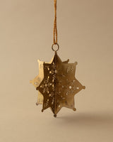Antique Gold 3D Snowflake Ornaments (Set of 4) - Lone Fox