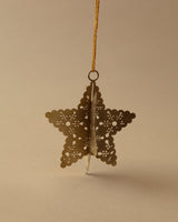 Antique Gold 3D Snowflake Ornaments (Set of 4) - Lone Fox
