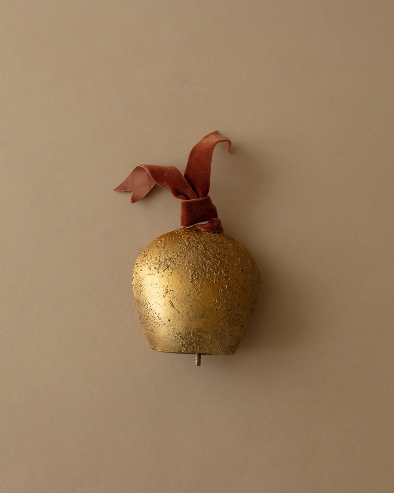 Antique Gold Metal Bell Ornaments - Lone Fox