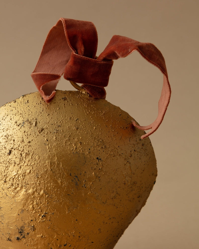 Antique Gold Metal Bell Ornaments - Lone Fox