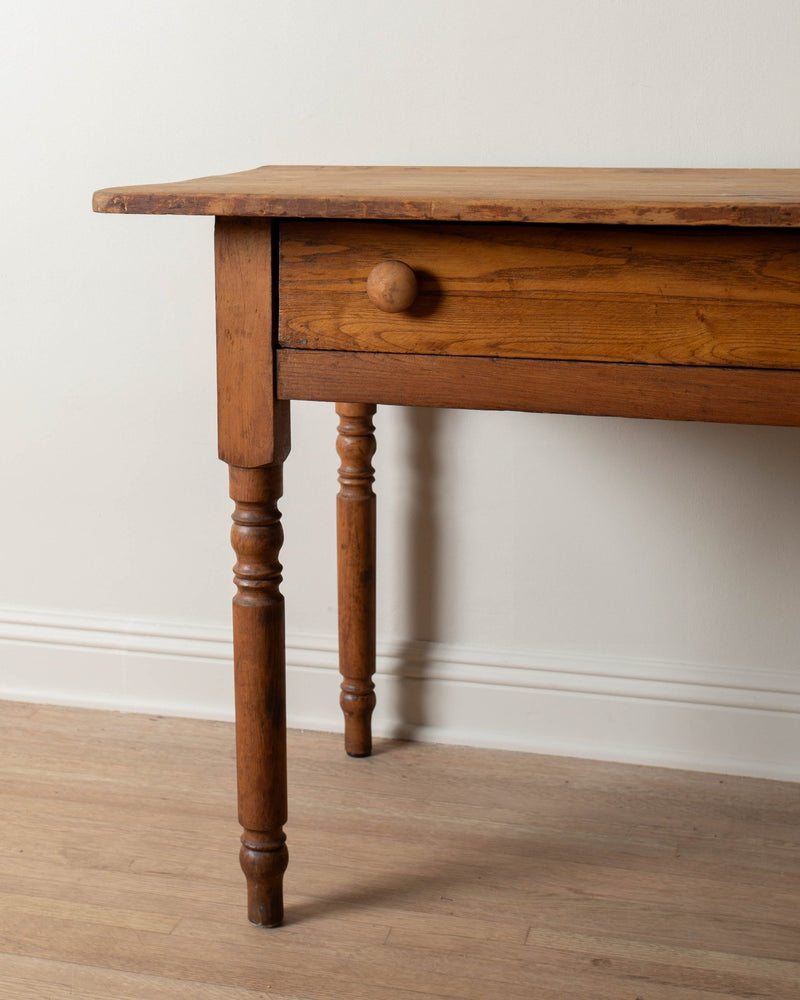 Antique Oak Desk / Entry Table - Lone Fox