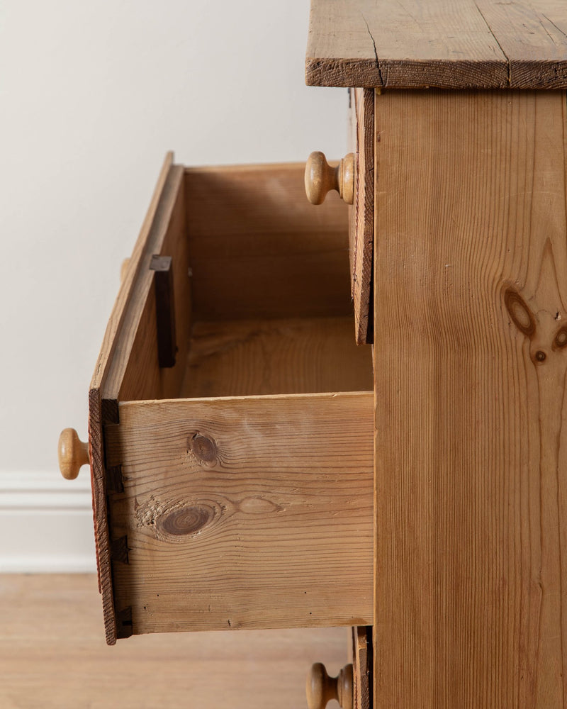 Antique Pine 3 Drawer Dresser - Lone Fox