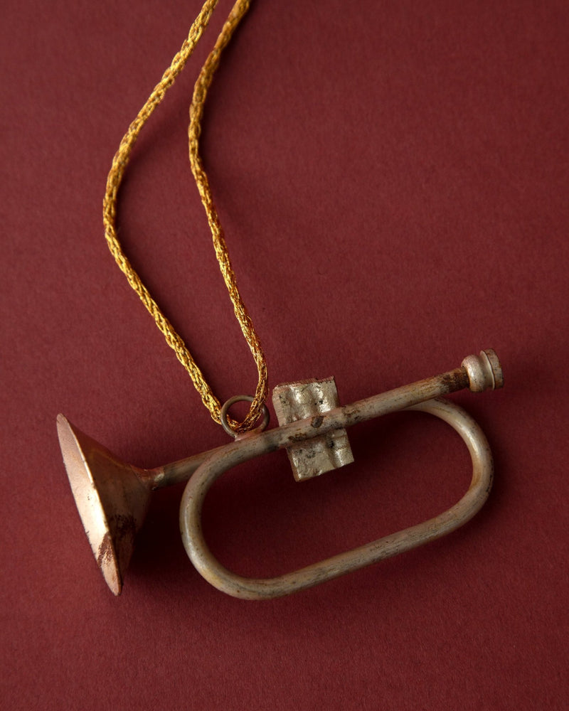 Antique Silver Musical Instrument Ornaments (Set of 3) - Lone Fox