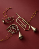 Antique Silver Musical Instrument Ornaments (Set of 3) - Lone Fox