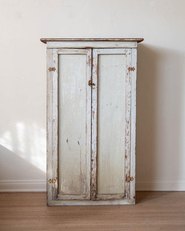 Antique White Painted Cabinet - Lone Fox