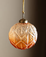 Apricot Embossed Pressed Glass Ornaments - Lone Fox