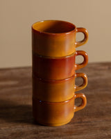 Arcopal Volcan Espresso Cups, France, 1970s (Set of 4) - Lone Fox