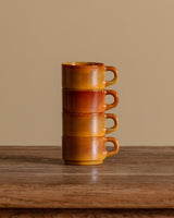 Arcopal Volcan Espresso Cups, France, 1970s (Set of 4) - Lone Fox