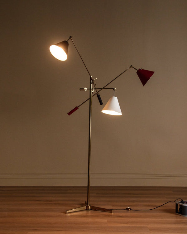 Arredoluce Triennale Floor Lamp Attributed to Angelo Lelii, 1950's - Lone Fox