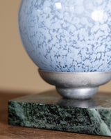 Art Deco Bird & Mottled Glass Table Lamp, France, 1930's - Lone Fox