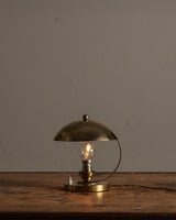 Art Deco Brass Bauhaus Table Lamp, 1930's - Lone Fox