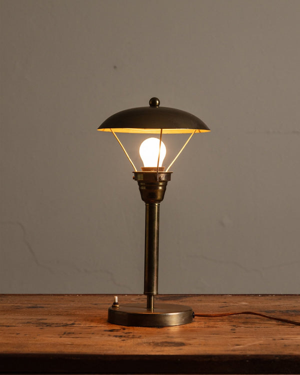 Art Deco Brass Mushroom Lamp, Italy, 1920's - Lone Fox