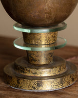 Art Deco Bronze Lamp by Genet & Michon, 1920s - Lone Fox