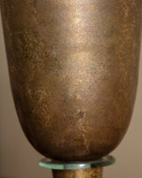 Art Deco Bronze Lamp by Genet & Michon, 1920s - Lone Fox